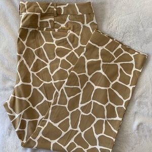 Michael Kors Giraffe Ankle Pants Size 22